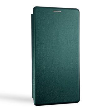 Чехол-книжка для Samsung Galaxy S25 Ultra темно-зеленая (прозрачный держатель, магнитная обложка) 0073820 фото