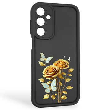 Чехол силиконовый Soft Touch с 3D принтом женским для Samsung Galaxy A16 (SM-A165) черный (Полная защита камеры) 0042657 фото