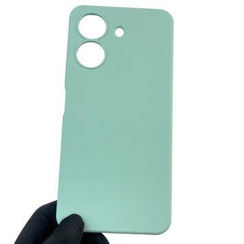 Чехол для Xiaomi POCO C65 силиконовый с микрофиброй нескользящий на сяоми поко с65 бирюзовый 0032469 фото