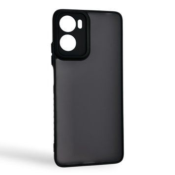 Чехол для Motorola G06 Power черный матовый полупрозрачный (бампер, защита камеры) 0062284 фото