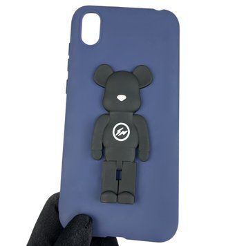 Чехол для Huawei Y5 2019 детский с мишкой на хуавей у5 2019 тёмно-синий 0002664 фото