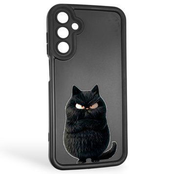 Чохол силіконовий оригінальний Soft Touch з 3D принтом злого кота для Samsung Galaxy A15 (SM-A155M) чорний (Повний захист камери) 0046389 фото
