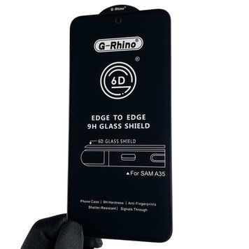 Захисне скло 6D Pemium для телефону Samsung Galaxy A55 SM-A556B повноекранне на самсунг а55 чорне 0002240 фото