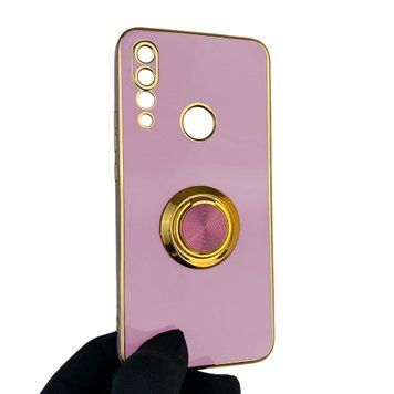 Чехол для Huawei Y9 Prime 2019 STK-L21 с кольцом-подставкой с золотой окантовкой хуавей у9 прайм черничный gs1 0020941 фото