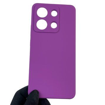 Чохол для Xiaomi Redmi Note 13 4G силіконовий з мікрофіброю нековзний на сяомі редмі нот 13 4г фіолетовий 0032735 фото