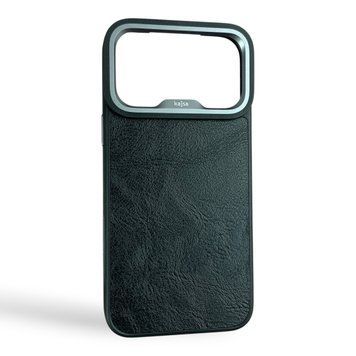Чохол Kajsa Glamorous Crazy Horse для iPhone 17 Pro Max чорний (MagSafe, металеве кільце камери, преміум) 0061984 фото