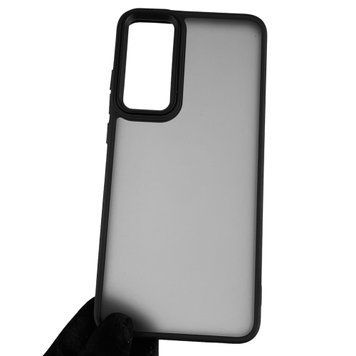 Чехол для OPPO A78 4G противоударный матовый полупрозрачный с высокими бортами на оппо а78 4г чёрный 0000776 фото