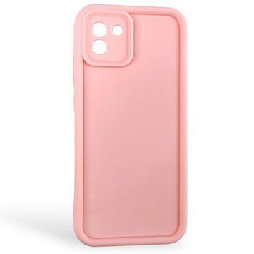 Чехол силиконовый Soft Touch для Samsung Galaxy A03 розовый (Полная защита камеры) 0053945 фото