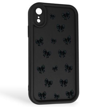 Чехол силиконовый Soft Touch с 3D принтом для Apple iPhone Xr черный (Полная защита камеры) 0044616 фото