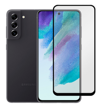 Захисне скло для телефона Samsung Galaxy S21 FE (SM-G990B) протиударне повноекранне на самсунг с21 фе чорне 0038348 фото