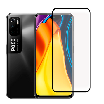 Защитное стекло для телефона Xiaomi Poco M3 Pro 4G противоударное полноэкранное на сяоми поко м3 про 4г черное 0038864 фото