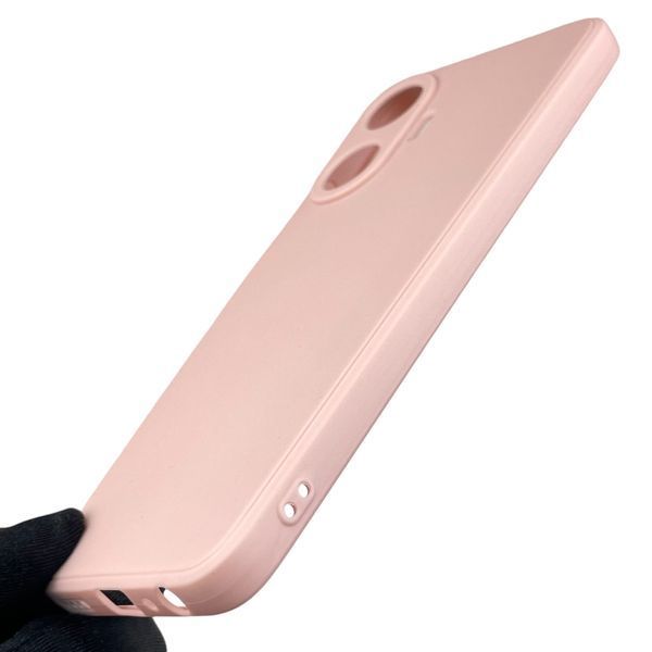 Чехол для Realme C55 с квадратными гранями с защитой камеры на реалми с55 пудровый 0012554 фото