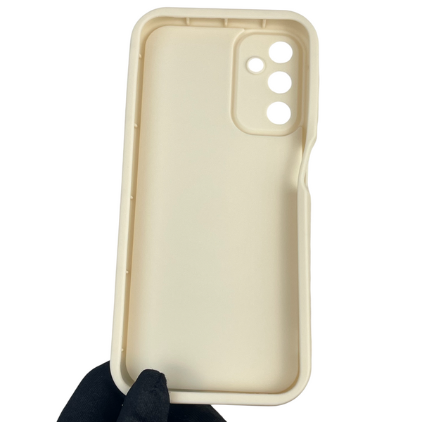 Чехол силиконовый Soft Touch с 3D принтом для Samsung Galaxy A14 4G (SM-A145F) молочный (Полная защита камеры) 0040411 фото