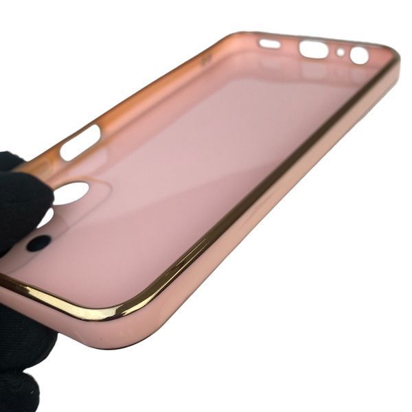 Чехол для Samsung Galaxy A15 SM-A155M с кольцом MagSafe с золотой окантовкой на самсунг а15 пудровый gs1 0022336 фото
