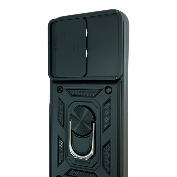 Чехол со шторкой камеры для Honor X8b черный (кольцо-держатель, противоударный) 0062472 фото