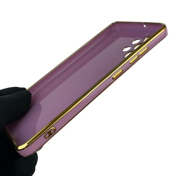 Чохол для Samsung Galaxy A32 4G (SM-A325F) з кільцем MagSafe із золотою окантовкою на самсунг а32 чорничний gs1 0022376 фото