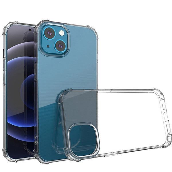 Чехол для Apple iPhone 13 прозрачный с бронь углами с защитой камеры противоударный (борта выше экрана, эпл айфон 13) 0061360 фото