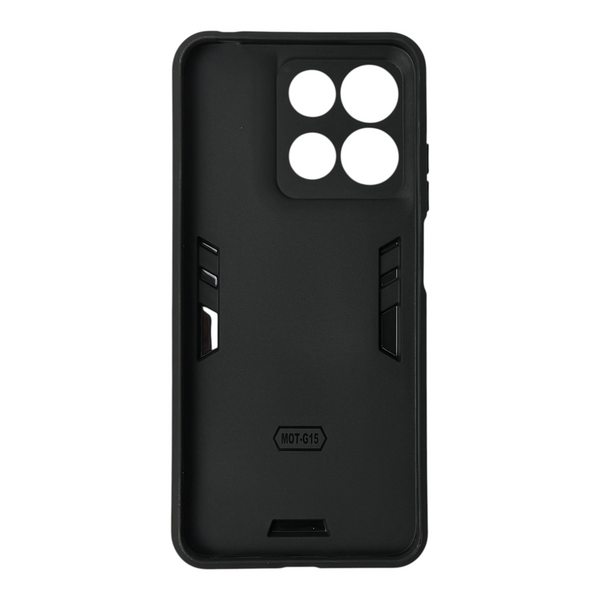 Чехол для телефона Motorola G15 бронированный с магнитным кольцом и защитой камеры черный 0051109 фото