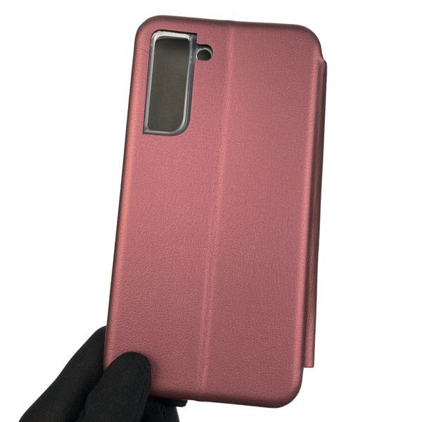Чохол-книжка для Samsung Galaxy S21 FE SM-G990B з підставкою на самсунг с21 фе бордова 0001401 фото