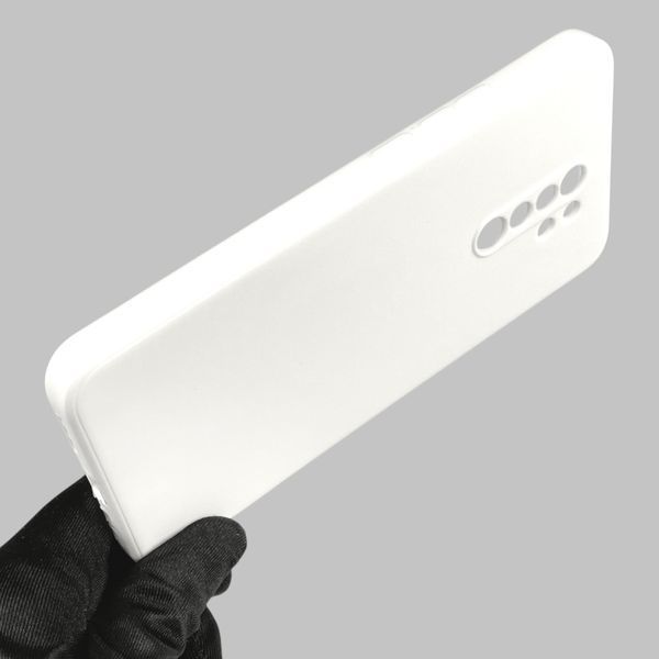 Чехол для Xiaomi Redmi 9 с квадратными гранями с защитой камеры на сяоми редми 9 белый 0012756 фото