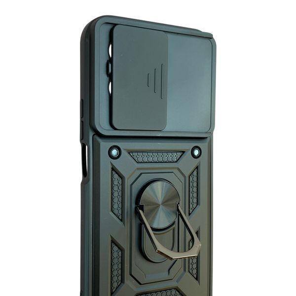 Чехол со шторкой камеры для Honor X8b черный (кольцо-держатель, противоударный) 0062472 фото