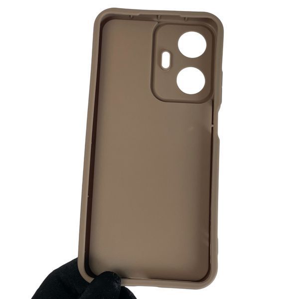 Чохол силіконовий Soft Touch з 3D принтом милий ведмедик для Realme C55 коричневий (Повний захист камери) 0044775 фото