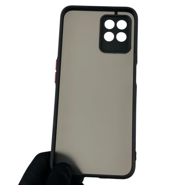 Чохол для Realme 8i матовий з високими бортами з захистом камери на реалмі 8i чорний 0013397 фото