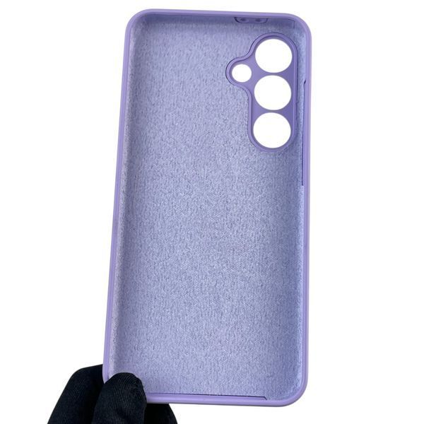 Чехол для Samsung Galaxy S24 FE (SM-S721B) силиконовый с микрофиброй нескользящий на самсунг с24 фе сиреневый 0032200 фото