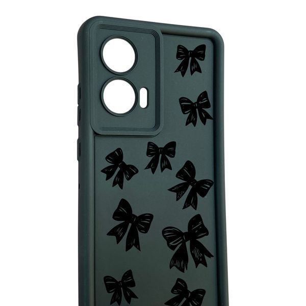 Чехол силиконовый Soft Touch с 3D принтом Большие бантики для Xiaomi Redmi 9 черный (Полная защита камеры) 0072569 фото