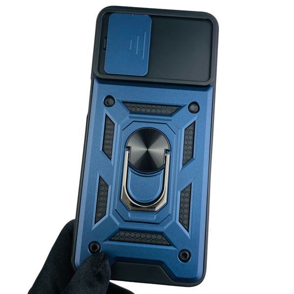 Чехол для Motorola G14 PAYF0006RS бронированный с кольцом со шторкой на моторола г14 тёмно-синий 0001645 фото