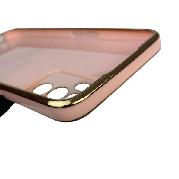 Чехол для OPPO A16 с кольцом MagSafe с золотой окантовкой на оппо а16 пудровый gs1 0022181 фото