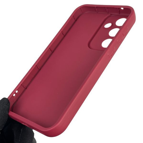 Чехол силиконовый оригинальный Soft Touch с 3D принтом злой котик для Samsung Galaxy A35 5G (SM-A356B) бордовый (Полная защита камеры) 0046489 фото