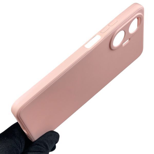 Чехол для Realme C55 с квадратными гранями с защитой камеры на реалми с55 пудровый 0012554 фото