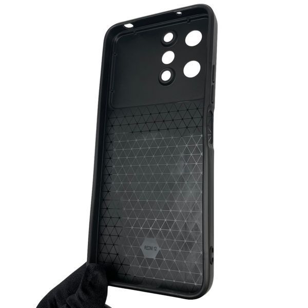 Чехол для Xiaomi Redmi 12 4G бронированный с кольцом со шторкой на сяоми редми 12 4г тёмно-синий 0001741 фото