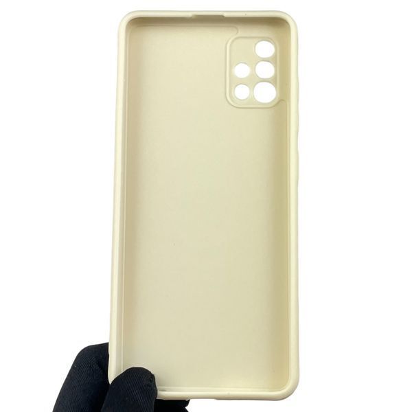 Чохол для Samsung Galaxy A51 (SM-A515F) з квадратними гранями із захистом камери на самсунг а51 бежевий 0012604 фото