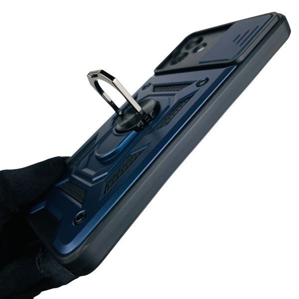 Чехол для Motorola G14 PAYF0006RS бронированный с кольцом со шторкой на моторола г14 тёмно-синий 0001645 фото