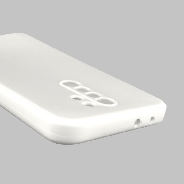 Чехол для Xiaomi Redmi 9 с квадратными гранями с защитой камеры на сяоми редми 9 белый 0012756 фото