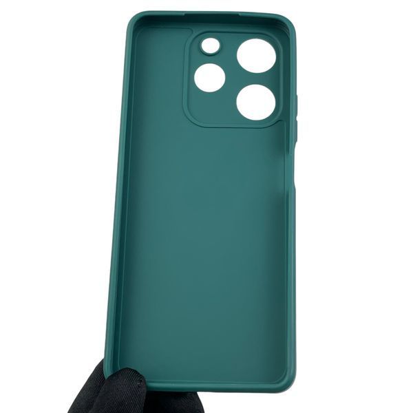 Чехол для Tecno Spark 10 Pro (KI7) с квадратными гранями с защитой камеры на техно спарк 10 про зелёный 0012654 фото