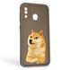 Чехол силиконовый Soft Touch с 3D принтом мема сибу для Samsung Galaxy A20 (SM-A205F) коричневый (Полная защита камеры) 0048084 фото 1