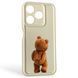 Чехол силиконовый Soft Touch с 3D принтом смешного теда мишки для TECNO Spark 10 (KI5q) молочный (Полная защита камеры) 0049220 фото 1