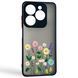 Чохол для телефона TECNO Spark Go 2024 (BG6) с 3D принтом польові квіти із захистом камери чорний 0059290 фото 1