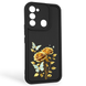 Чохол силіконовий Soft Touch з 3D принтом жіночим для TECNO Spark 8C (KG5k) чорний (Повний захист камери) 0042818 фото 1