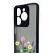 Чохол для телефона TECNO Spark Go 2024 (BG6) с 3D принтом польові квіти із захистом камери чорний 0059290 фото 4