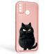 Чехол силиконовый Soft Touch с 3D принтом злой котик для Tecno Spark 6 Go (KE5) розовый (Полная защита камеры) 0047218 фото 1