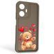 Чохол силіконовий Soft Touch з 3D принтом милий ведмедик для Realme C55 коричневий (Повний захист камери) 0044775 фото 1