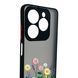 Чохол для телефона TECNO Spark Go 2024 (BG6) с 3D принтом польові квіти із захистом камери чорний 0059290 фото 3