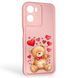 Чохол силіконовий Soft Touch з 3D принтом милий ведмедик для Motorola E15 рожевий (Повний захист камери) 0044885 фото 1