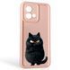 Чехол силиконовый Soft Touch с 3D принтом злой котик для Motorola Moto G84 (PAYM0011RS) розовый (Полная защита камеры) 0046943 фото 1