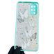 Чехол для Motorola Moto G22 (PATW0031) с блёстками с бабочками на моторола г22 бирюзовый 0037560 фото 3