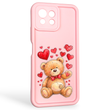 Чохол силіконовий оригінальний Soft Touch з 3D принтом милий ведмедик для Xiaomi Mi 11 Lite 5G NE рожевий (Повний захист камери)